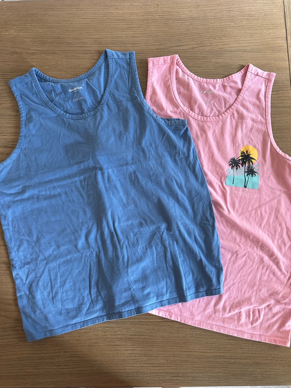 Goodfellow & Co Men’s Tank Tops 2-Pack Blue Pink Size Large